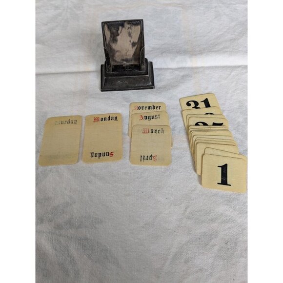 Early 1900's Silver Perpetual Calendar - Picture 3 of 3